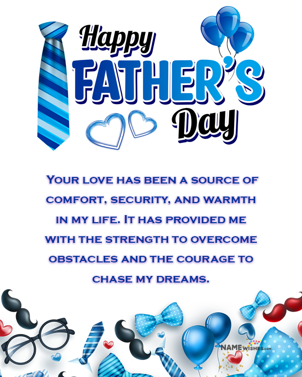 Cute Happy Fathers Day Card Wishes and Message