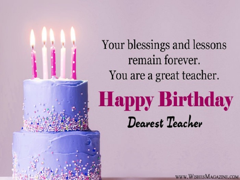 Birthday Wish For Teachers