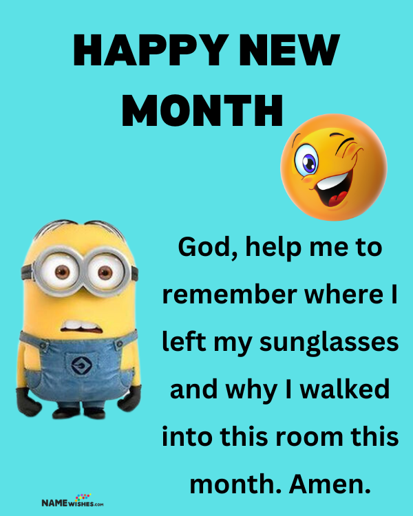 cute new month prayers