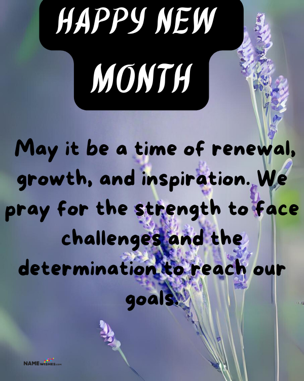 inspirational new month prayers