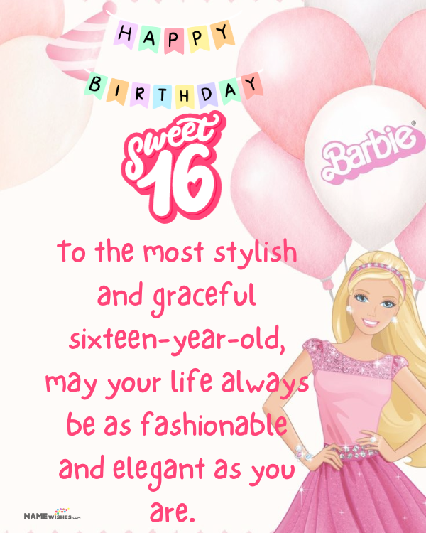 sweet sixteen wishes for girls