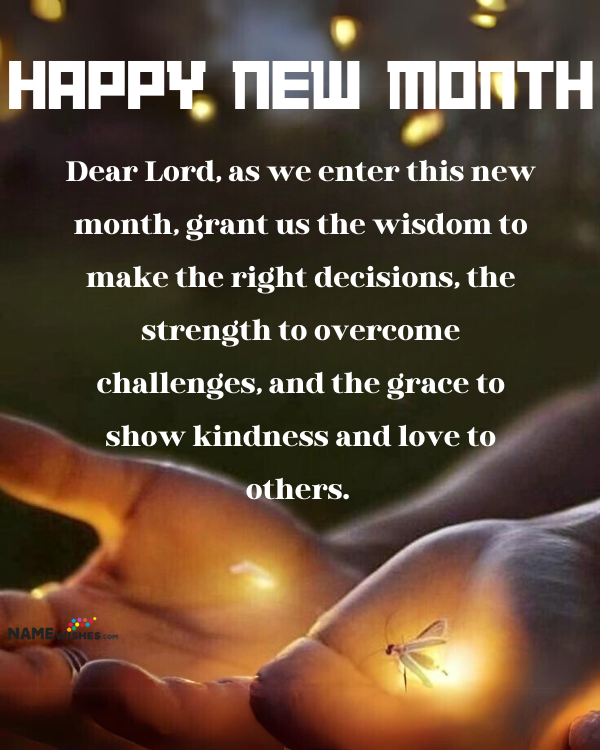 happy new month prayers