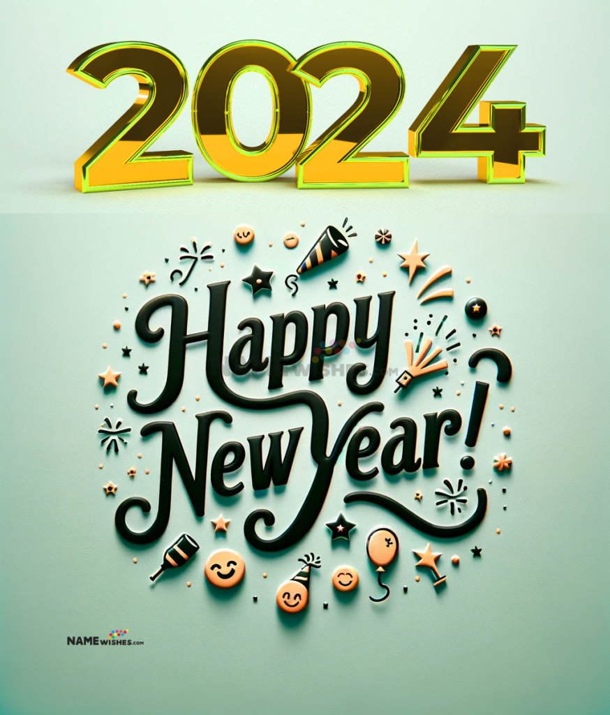 2024 3D Letters New Year Image