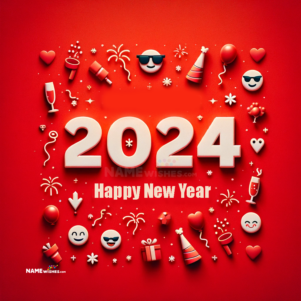 Happy New Year Wishes in Red