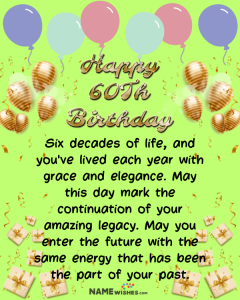 60th Birthday Wishes, Messages, Images & Videos - NameWishes