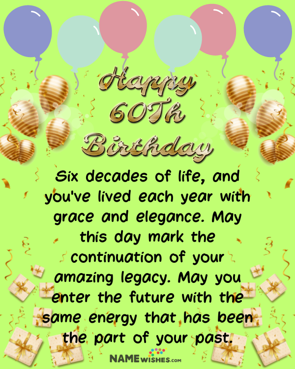 happy 60th birthday messages