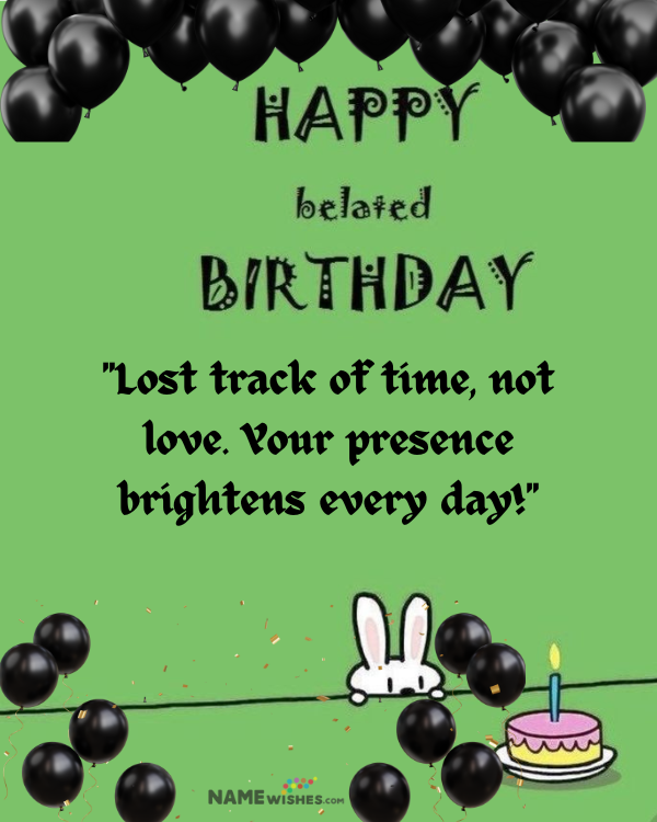 late birthday wish image