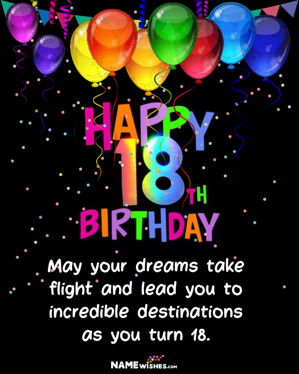 happy 18th birthday wish