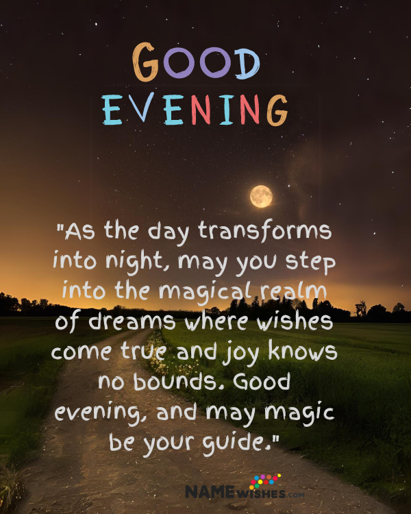 evening wishes quotes image