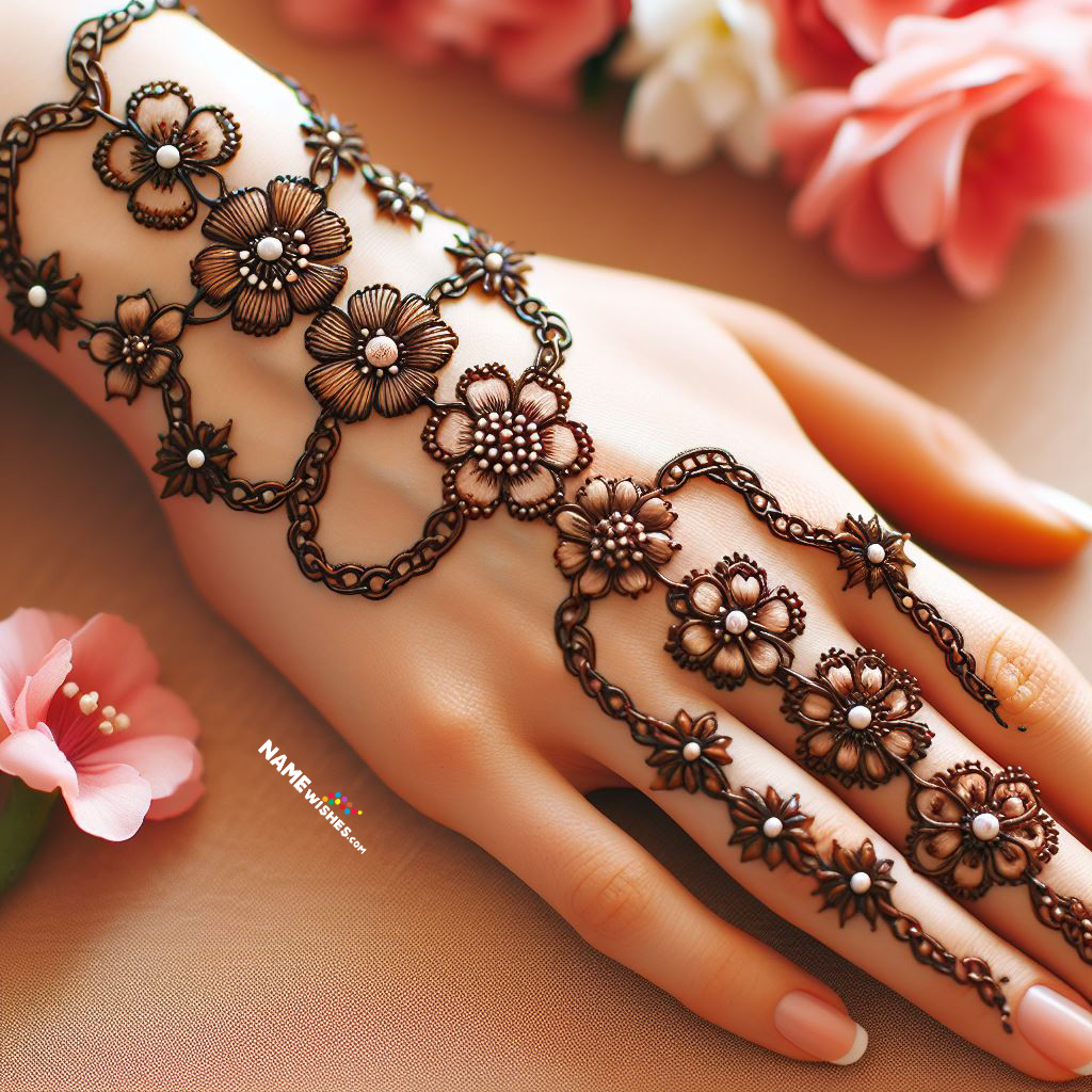 Henna design flowers easy