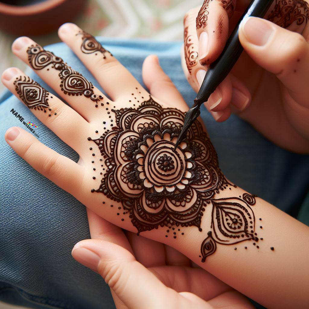 simple and cute henna mehndi design images