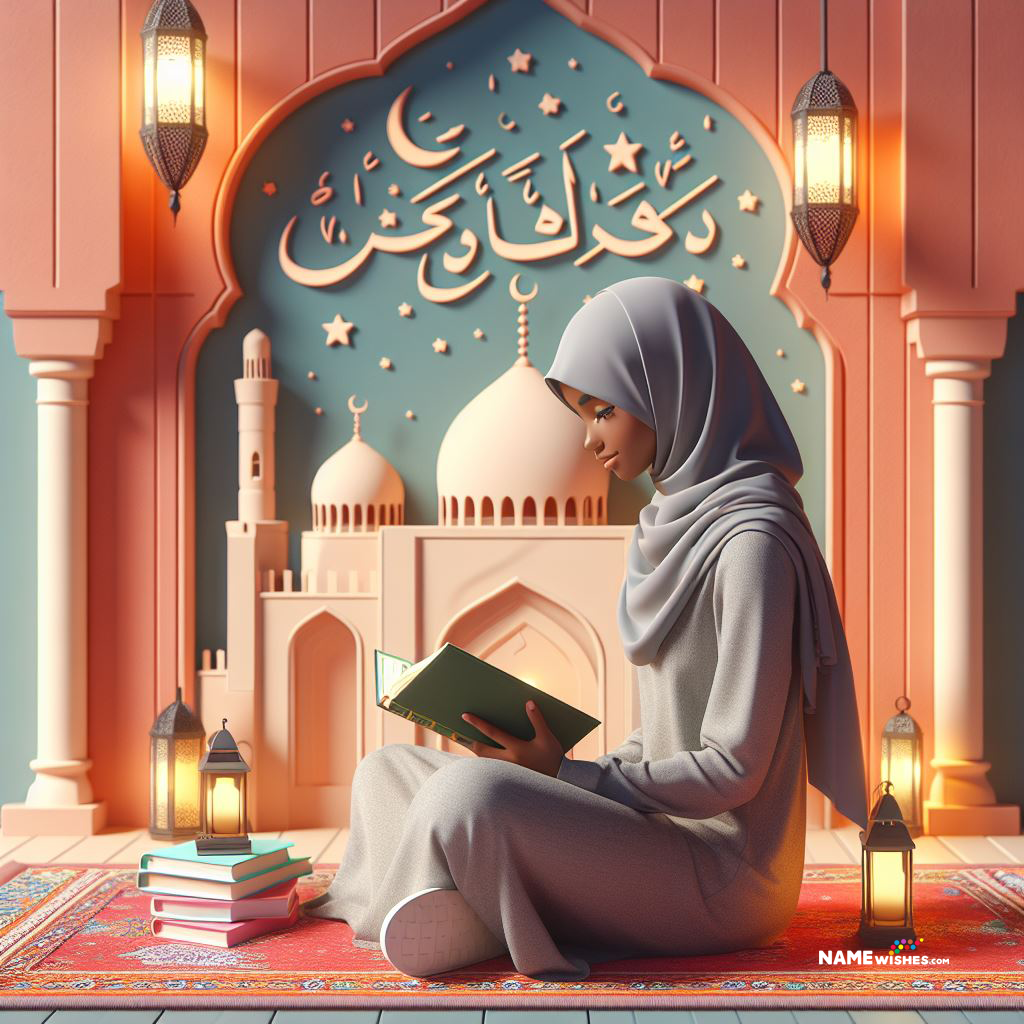 Ramadan Dp Girl Reading Quraan