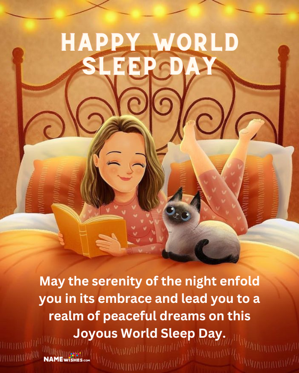 peaceful wishes on sleep day
