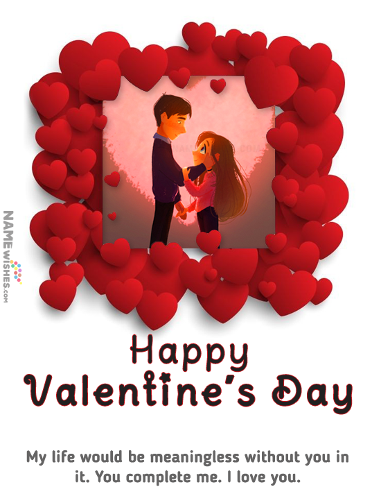 Happy Valentines Day Wishes With Name and Photo For Everyone