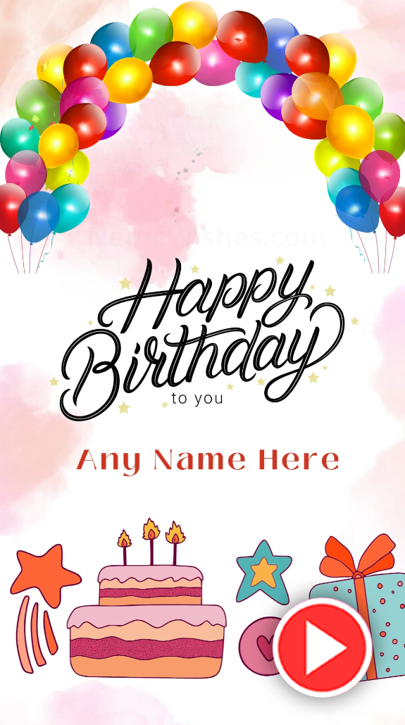 Edit Name With Happy Birthday Video Maker Online