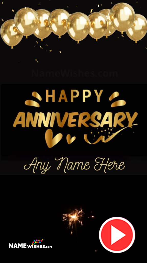 Unique Anniversary Video Maker With Name Edit