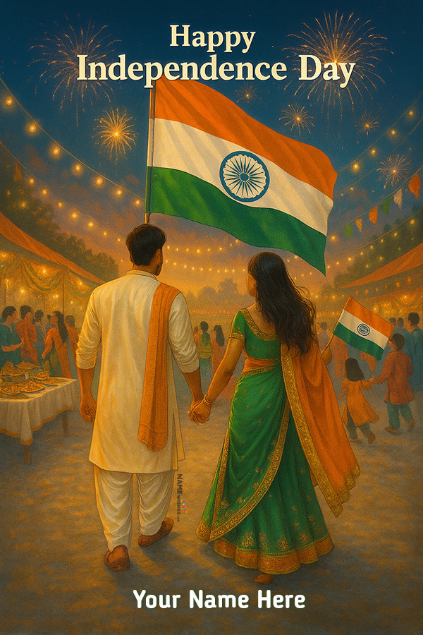 15 August India Independence Day Image with Name Editing