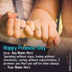 Heart Shaped Happy Promise Day Photo Frame Online Gift With Name Edit