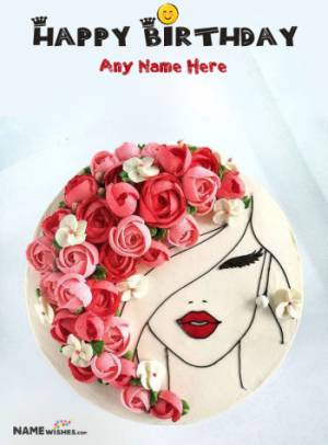 Amazing Birthday Cake With Name For Girls