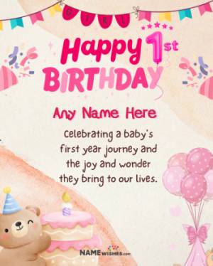 Baby's First Milestone Personalized 1st Birthday Wishes and Quotes