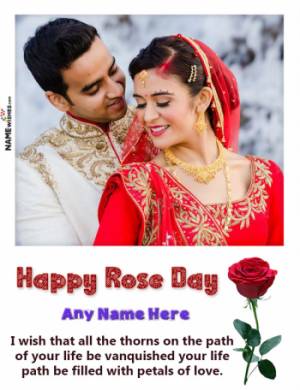 Happy Rose Day Wishes With Name and Photo - Quotes Messages