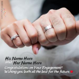 Fantastic Engagement Wishes With Couple Names