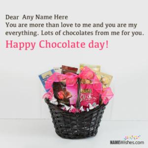 Best Ever Chocolate Day Wishes With Couple Names