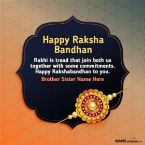Best Ever Raksha Bandhan Wishes With Name