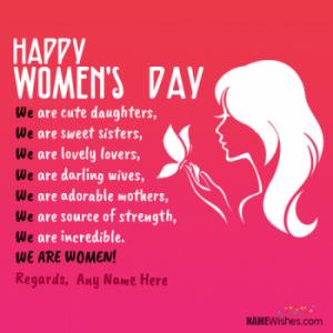 Best International Women's Day Wishes With Name