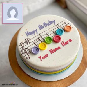 Birthday Cake for Music Lover With Name