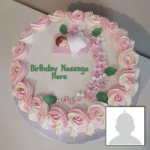 Birthday Cake With Name and Photo For Baby