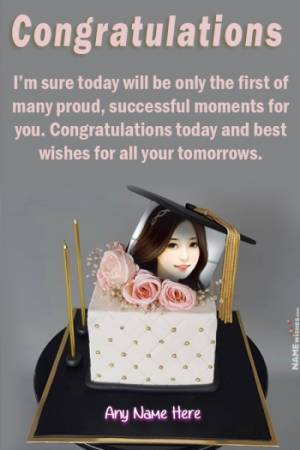 Congrats On Your Graduation Cake With Name and Pic Edit Online