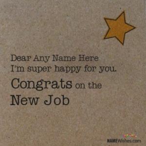 Congratulations Anyone On New Job With Name