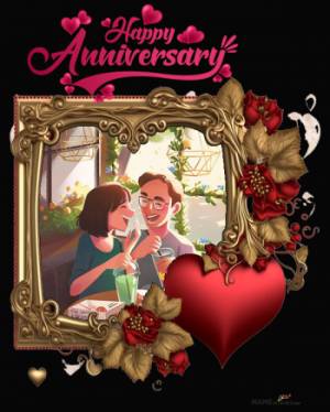 Create A Happy Anniversary Photo Frame For Best Couple