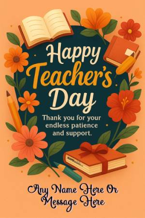Creative Happy Teacher’s Day Greetings with Editable Name