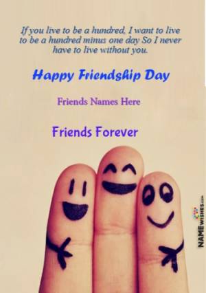 Cute Friendship Day Quotes with Friends Names