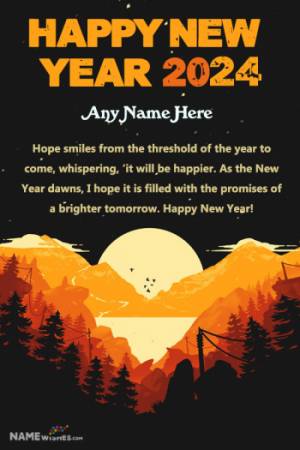 Dawn Dusking Happy New Year Wishes With Name