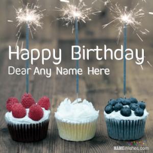 Elegant Birthday Wish With Stylish Name