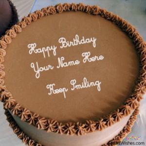 Full Chocolate Birthday Cake With Name