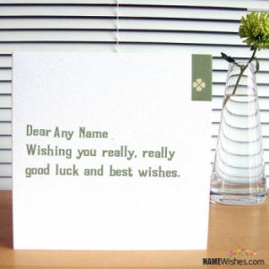 Good Luck Quote Card With Names