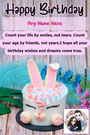 Birthday Cake with Name and Photo Edit