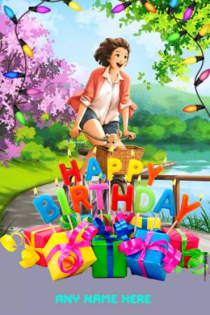 Happy Birthday Gifts Photo Frame With Name Edit Online