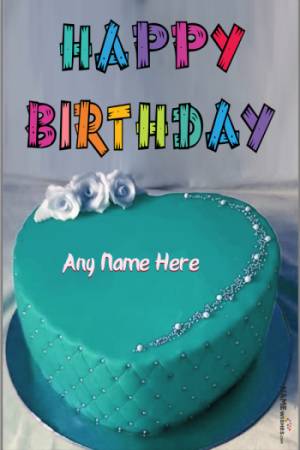 Happy Birthday Love Cake Green Emerald Cake Roses