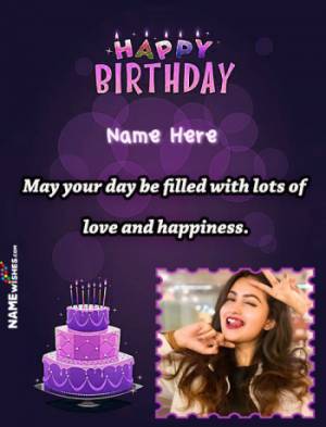 Happy Birthday Wish With Name and Photo For Friends or Wife
