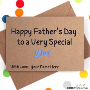 Happy Fathers Day Card With Name