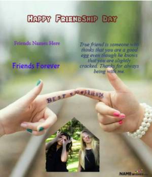 Happy Friendship Day Quotes With Name and Photo of Best Friends