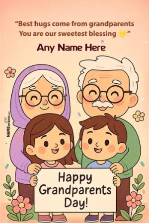 Happy Grandparents Day Wishes Cute Quote & Illustration