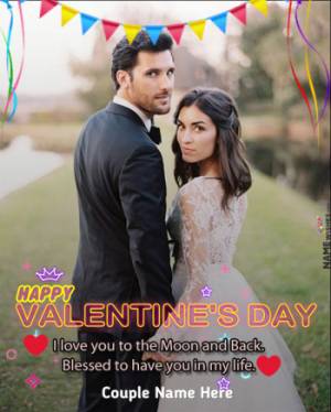 Happy Valentines day Love Photo Frame For Lovers Free Online
