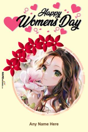 Happy Womens Day Floral Frame For Everyone Wishes