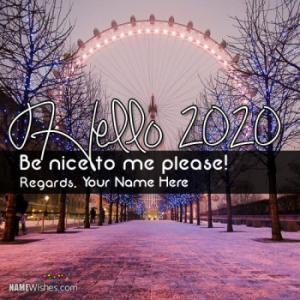 Welcome 2024 Wishes With Name and Photo